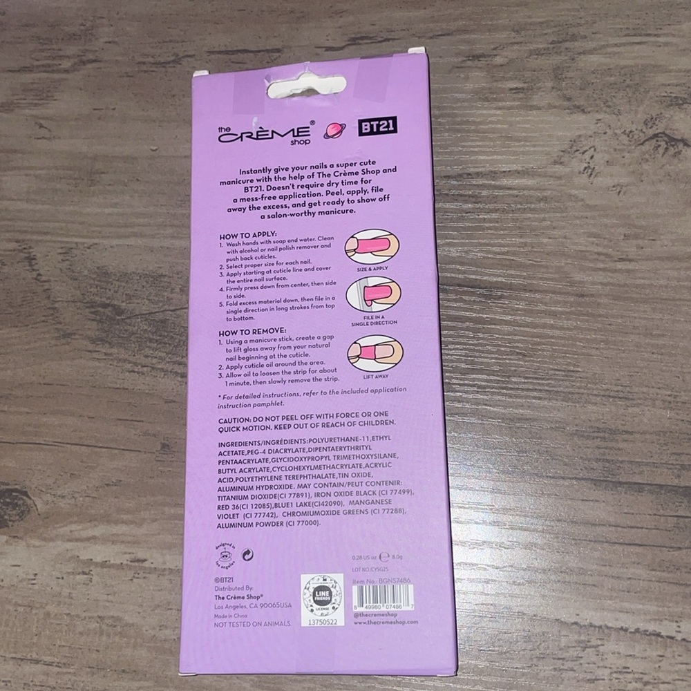 THE CRÈME SHOP BT21: Koya GEL NAIL STRIPS (SET OF 35) - Picture 3 of 5